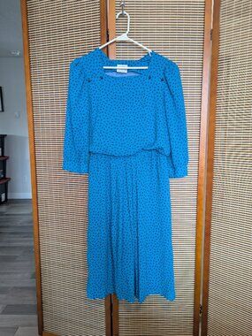 Vintage 80's Blue Dress